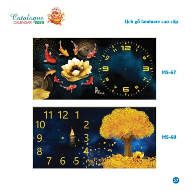 Lịch gỗ phù điêu cao cấp