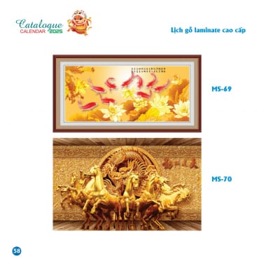 Lịch gỗ phù điêu cao cấp