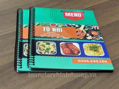 In menu nhựa chống nước