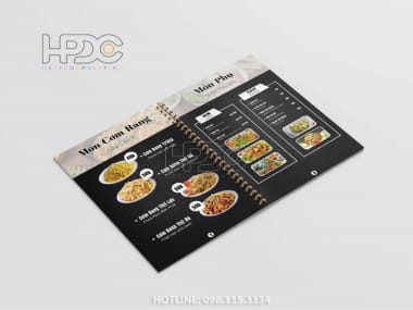 In menu nhựa PVC