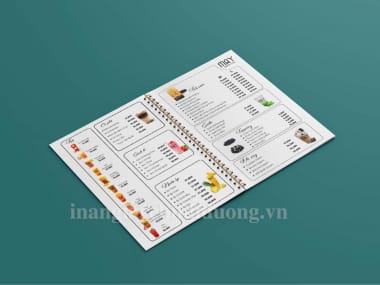 In menu nhựa PVC