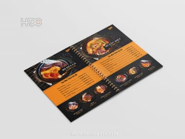 In menu nhựa PVC