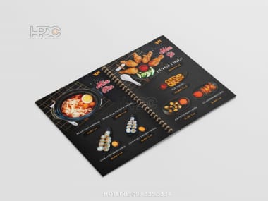 In menu nhựa PVC