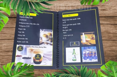 In menu nhựa PVC