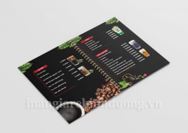 In menu nhựa PVC