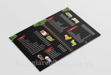 In menu nhựa PVC