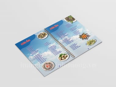 In menu nhựa PVC