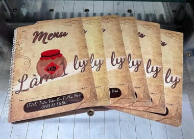 In menu nhựa chống nước