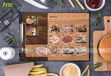 In menu tấm nhựa chống nước