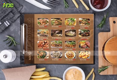 In menu tấm nhựa chống nước