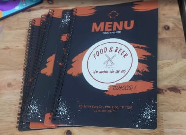 Menu nhựa mỏng dẻo chống nước