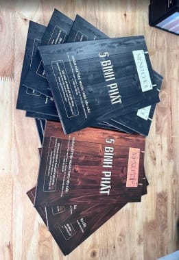 Menu nhựa mỏng dẻo chống nước