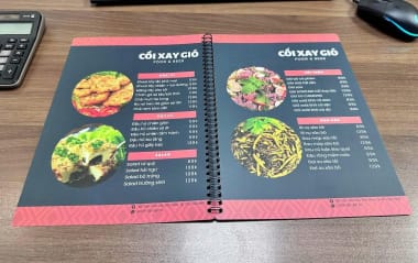Menu nhựa mỏng dẻo chống nước