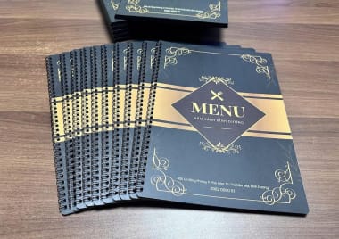 Menu nhựa mỏng dẻo chống nước