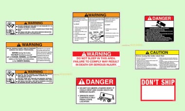 Tem nhãn cảnh báo nguy hiểm