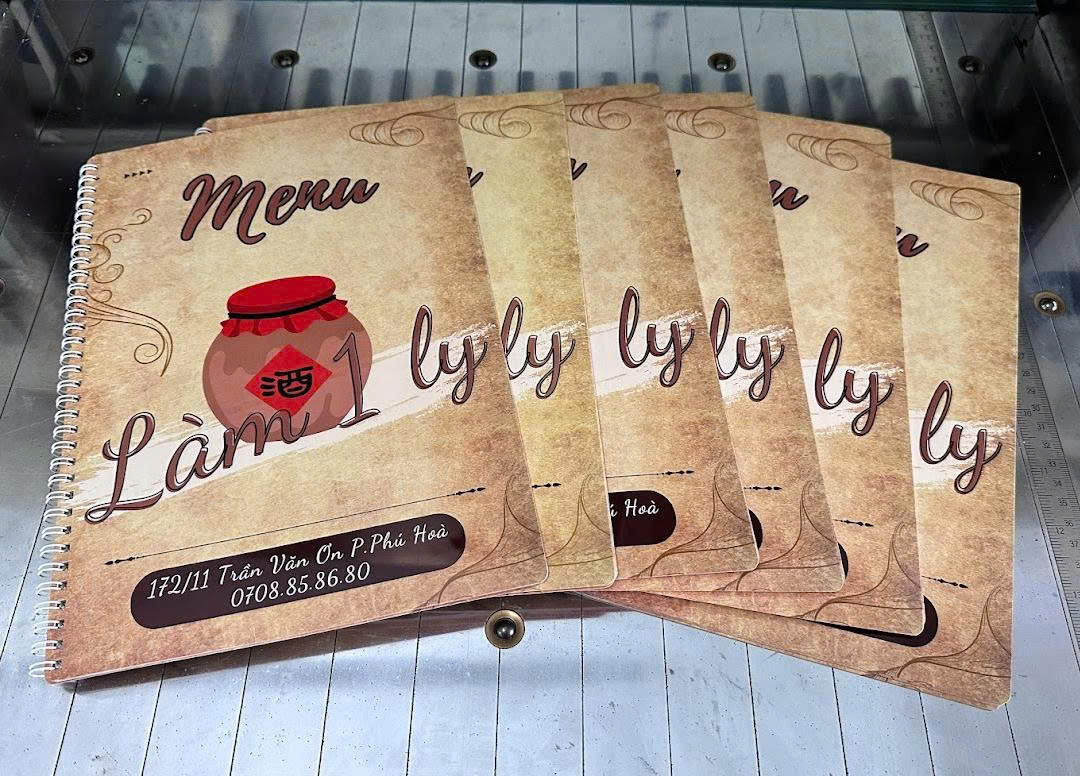 In menu nhựa chống nước