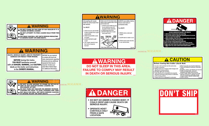 Tem nhãn cảnh báo nguy hiểm
