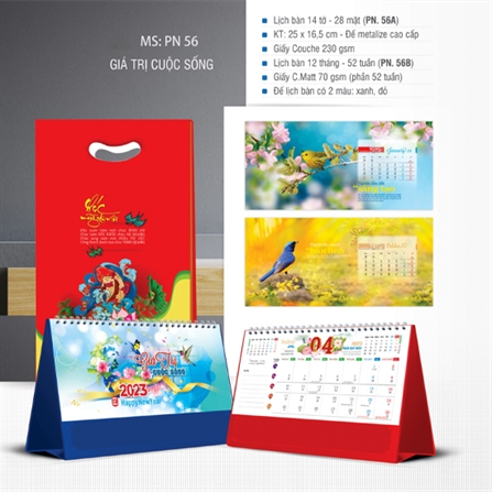 Lịch để bàn 2025 Bình Dương