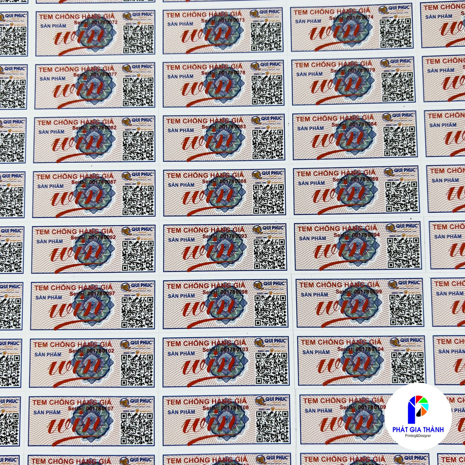 In tem mã vạch tại Bình Dương